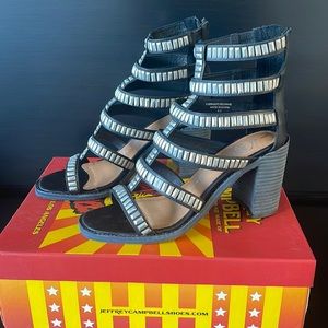 NEW Jeffery Campbell Heeled Sandals, Size 8.5 (Brand New, In Box, Never Worn!)